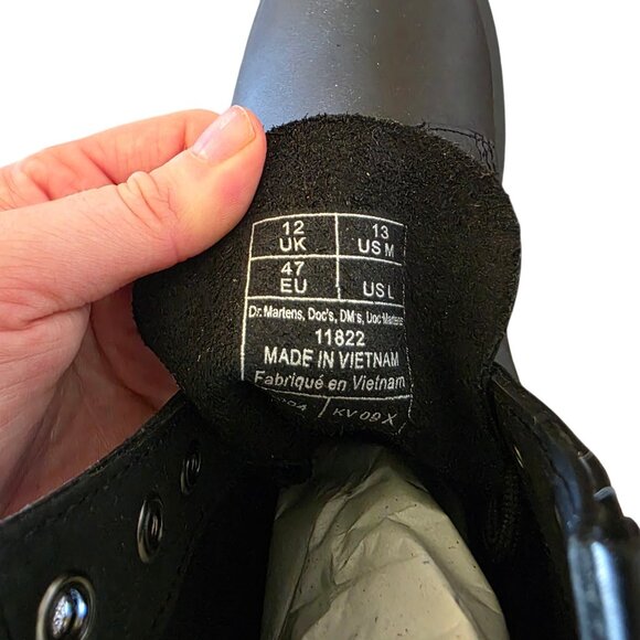 Dr. Martens 1460 Greasy Black Leather Boots Mens 13 NWT - Matte Combat Core - Picture 7 of 16